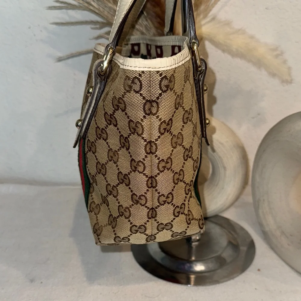 Authentic Gucci GG Canvas Top Handle Bag